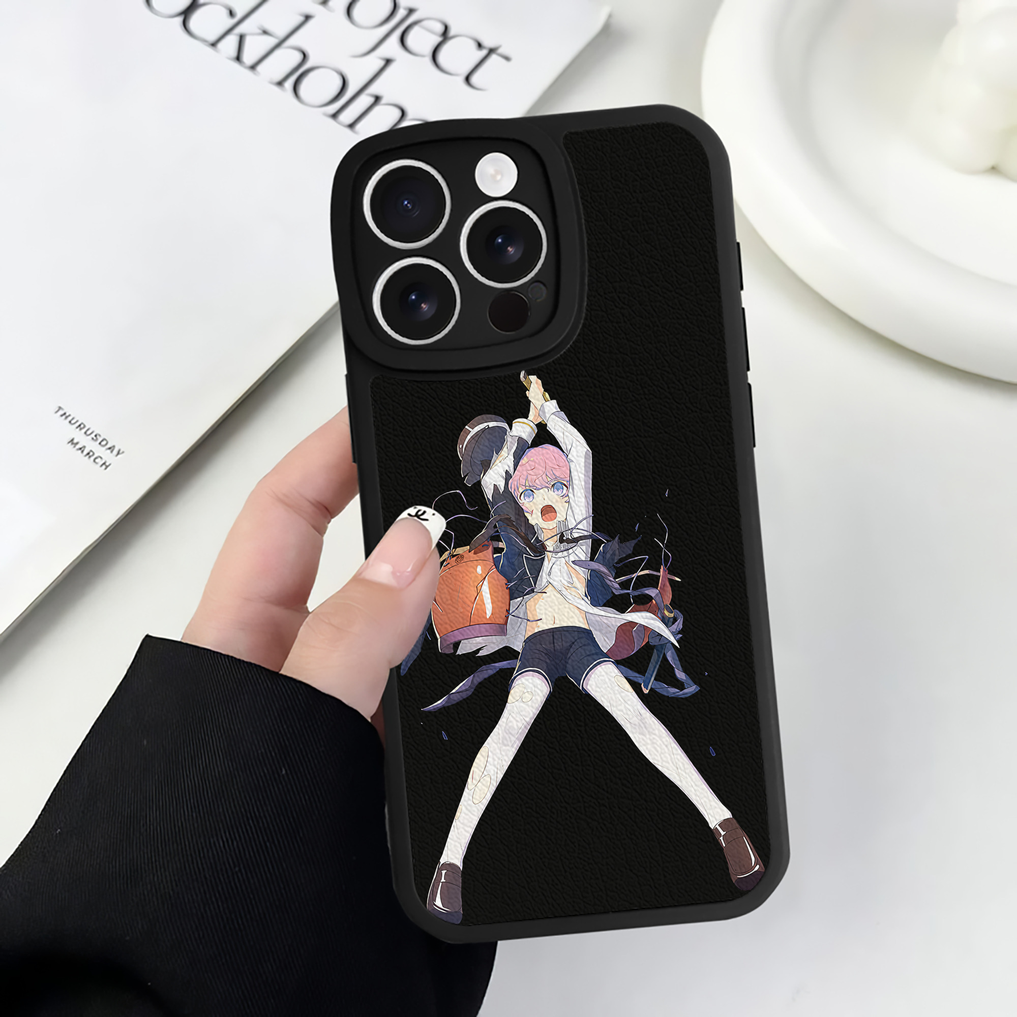 （画像用） 刀剣乱舞 Touken Ranbu 【iPhone 16シリーズ対応】シリコンスマホケース（レザー調） 材質：シリコン